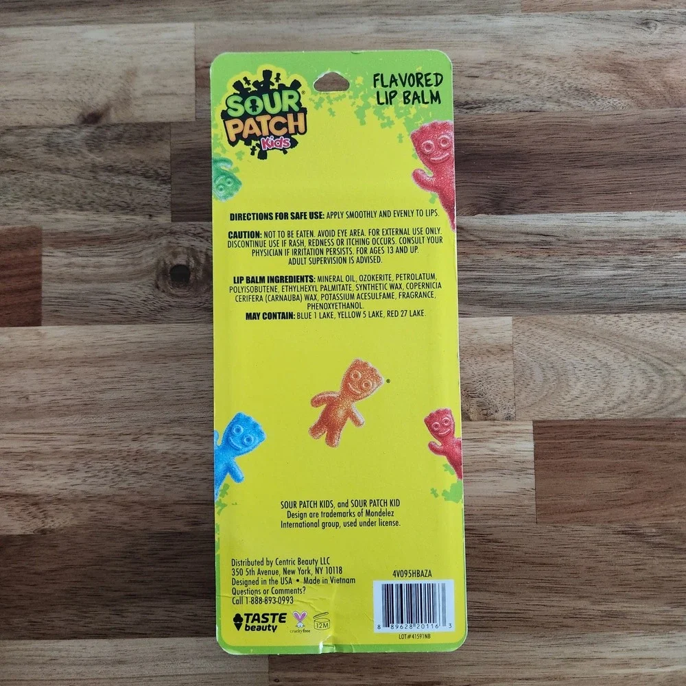 NEW Sour Patch Kids Flavored‎ Lip Balm Set 8 Count